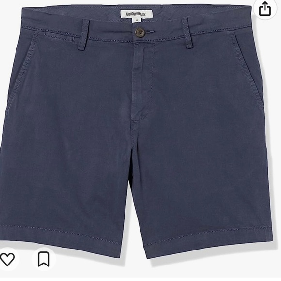 Goodthreads size 36W Men's Slim-Fit 7" Flat-Front Comfort Stretch Chino Shorts - Picture 3 of 9